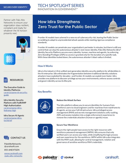 How Palo Alto Networks Idira® Strengthens Zero Trust for the Public Sector