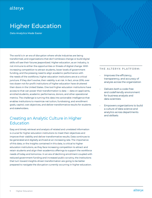 Analytic Automation for Higher Education