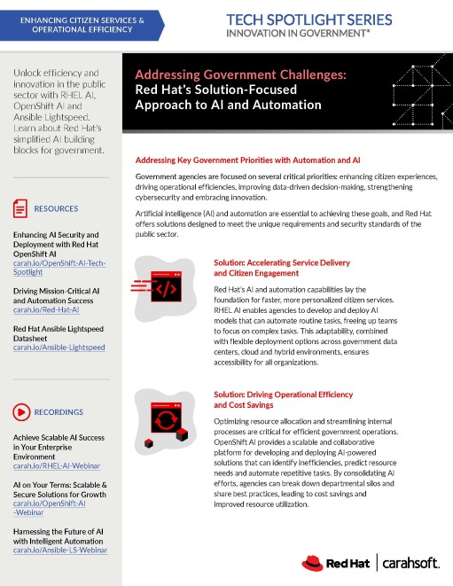 Tech Spotlight Red Hat Addressing Government Challenges Graphic