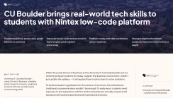 CU Boulder Brings Real-World Tech Skills to Students with Nintex Low-Code Platform