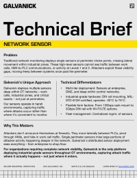 Technical Brief - Network Sensor-Galvanick