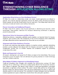 Strengthening Cyber Resilience Through Application Allowlisting