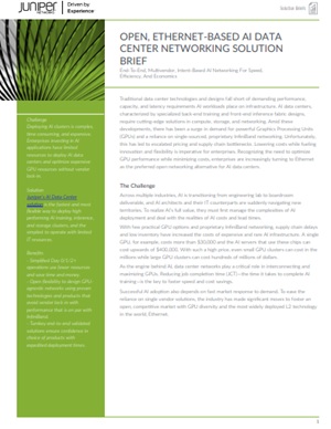 Open, Ethernet-Based AI Data Center Networking Solution Brief