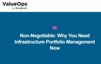 Non-Negotiable: Why You Need Infrastructure Portfolio Management Now