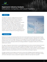 Hypersonic Industry Analysis: Innovations, Companies, and Future Trajectory