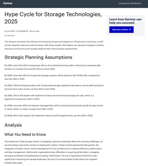 Gartner® Hype Cycle™ for Storage Technologies