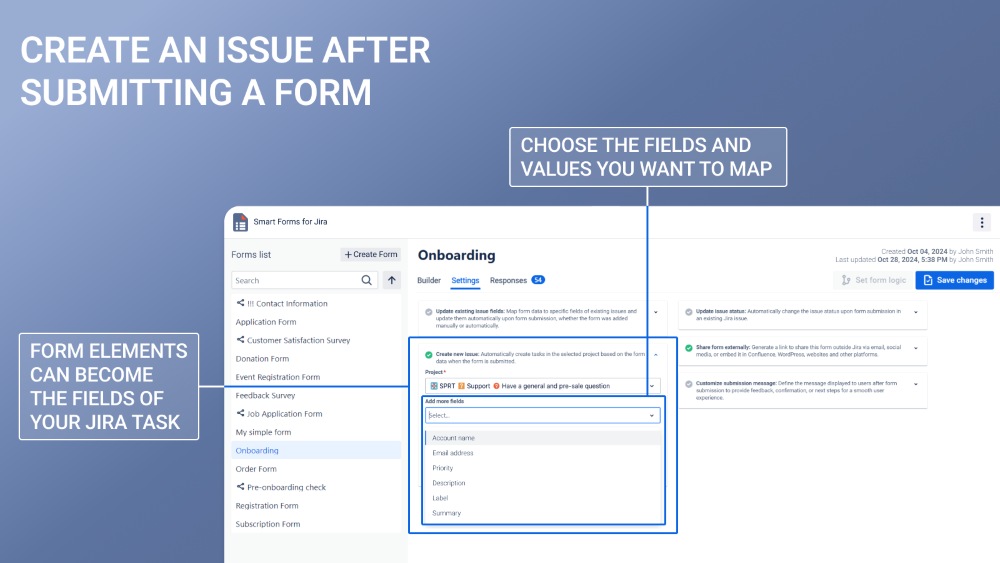 Smart Forms for Jira - Create & Update Work Items
