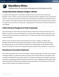 BlackBerry AtHoc BlackBerry AtHoc: for United States Federal Agencies and the Department of War