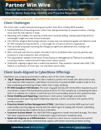 Partner Win Wire: Financial Services Collections Organization Switches to MaxxMDR Elite for Better Reporting, Visibility and Proactive Response