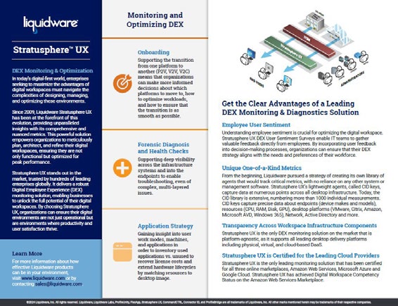 User Experience Monitoring and Diagnostics Solution