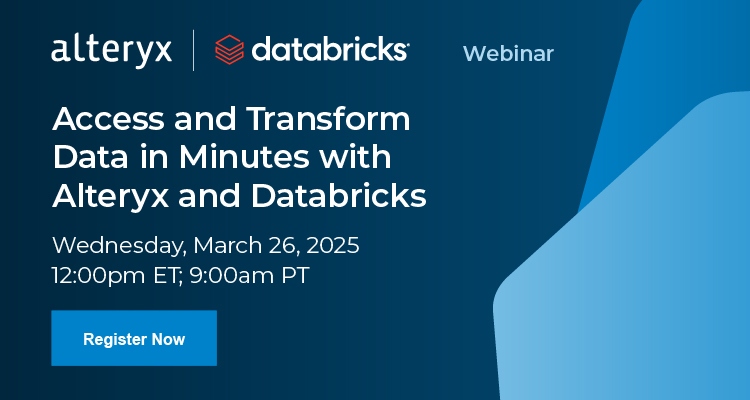 Access and Transform Data in Minutes with Alteryx and Databricks Event Banner