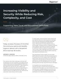 Increasing Visibility and Security While Reducing Risk, Complexity, and Cost