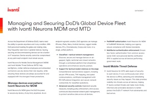 Managing and Securing DoD’s Global Device Fleet with Ivanti Neurons MDM and MTD