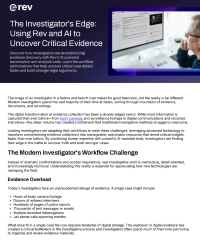 The Investigator's Edge:  Using Rev and AI to Uncover Critical Evidence