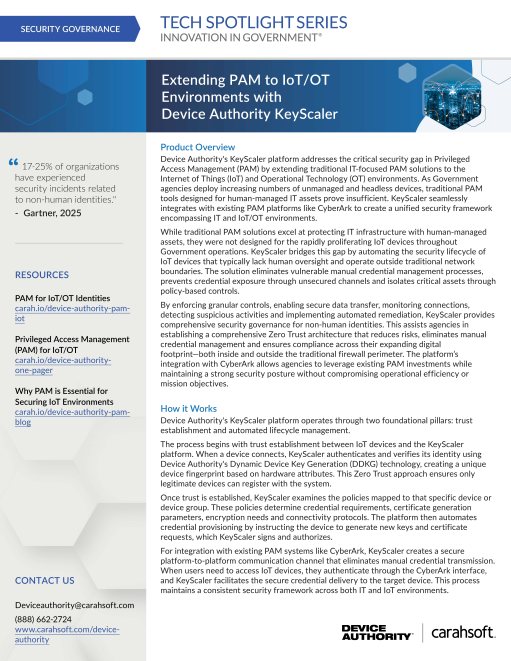 Extending PAM to IoT/OT Environments with Device Authority KeyScaler