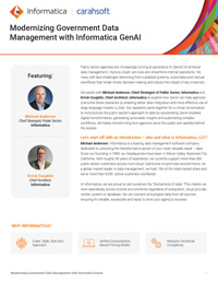 Modernizing Government Data Management with Informatica GenAI