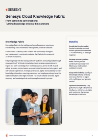 Genesys Cloud Knowledge Fabric