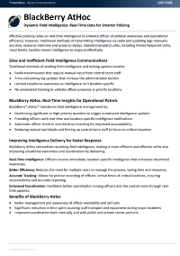 BlackBerry AtHoc: Dynamic Field Intelligence: Real-Time Data for Smarter Policing