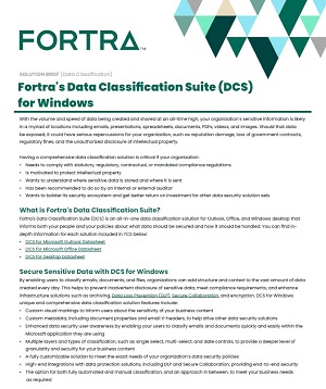 Fortra’s Data Classification Suite (DCS) for Windows