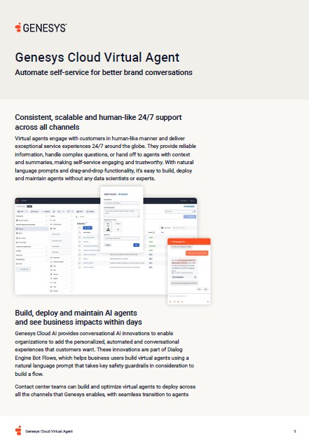 Genesys Cloud Virtual Agent
