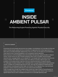 Ambient Pulsar: The Reasoning Engine Powering Agentic Physical Security