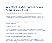 Why “We Think We Know” Isn’t Enough for Infrastructure Decisions