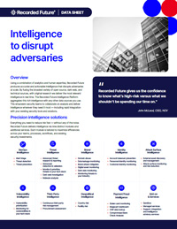 Intelligence to disrupt adversaries