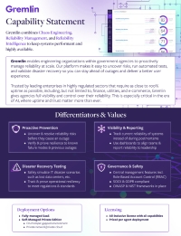 Gremlin for Government Capability Statement