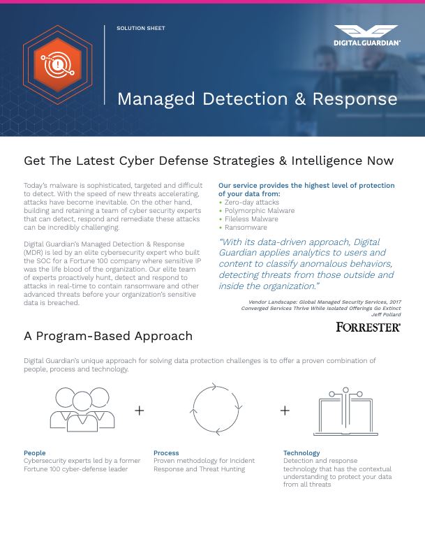 Digital Guardian Managed Detection & Response