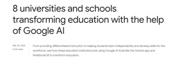 8 universities and schools transforming education with the help of Google AI