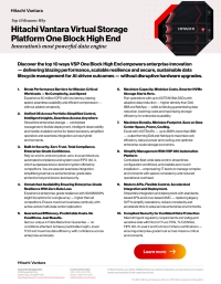 Top 10 Reasons Why: Hitachi Vantara Virtual Storage Platform One Block High End Storage