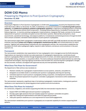 Preparing for Migration to Post Quantum Cryptography