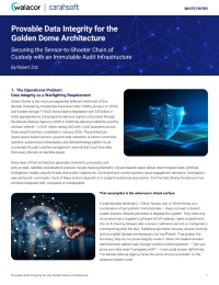 Provable Data Integrity for the Golden Dome Architecture