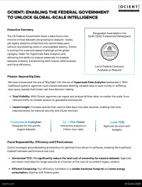 Ocient: Enabling the Federal Government to Unlock Global-Scale Intelligence