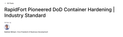 RapidFort Pioneered DoD Container Hardening | Industry Standard