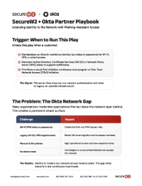 SecureW2 and Okta Partner Playbook