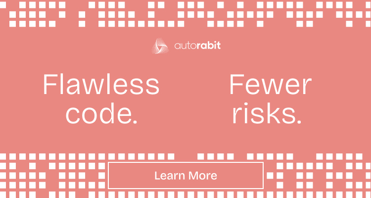 Flawless code, Fewer risks banner