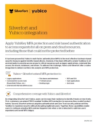 Silverfort and Yubico Integration