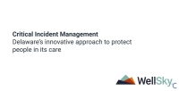 Delaware Division of Developmental Disability Services — Unified Incident Management