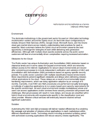 Authorization and Accreditation as a Service (A&AaaS)