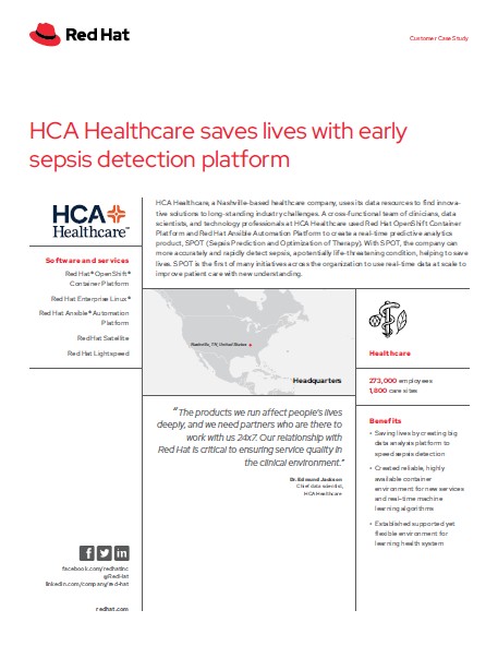 HCA Healthcare Saves Lives with Early Sepsis Detection Platform