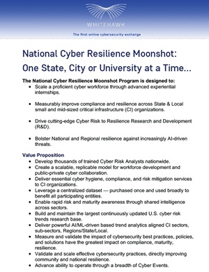 National Cyber Resilience Moonshot: One State, City or University at a Time