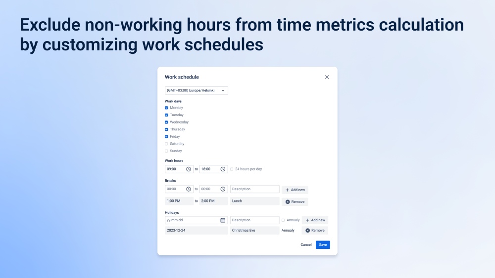 Customizable Work Schedules