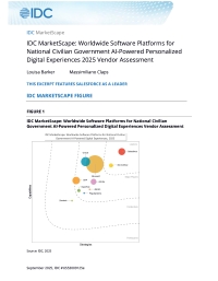 IDC MarketScape: Worldwide Software Platforms for National Civilian Government AI-Powered Personalized Digital Experience 2025 Vendor Assessment