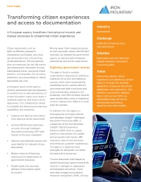 Transforming citizen experiences and access to documentation