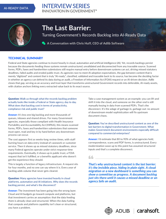 The Last Barrier: Turning Government's Records Backlog into AI-Ready Data