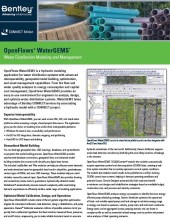 Bentley OpenFlows WaterGEMS Product Data Sheet