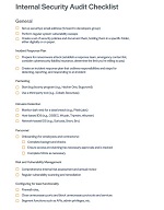 Internal Security Audit Checklist