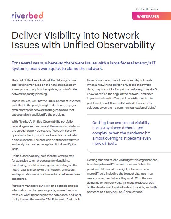 Deliver Visibility into Network Issues with Unified Observability