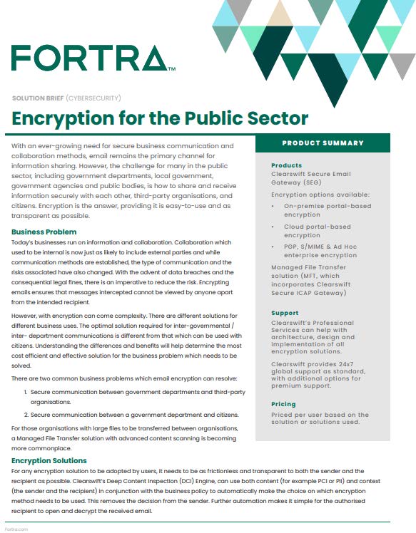 Encryption for the Public Sector